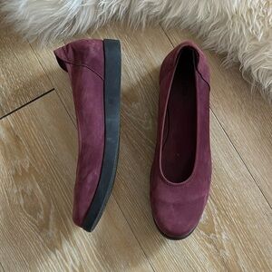 Arche Nubuck Suede Cushioned Ballerina Flats